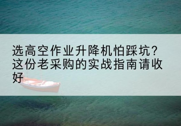 亚东高空作业升降机厂家推荐-选高空作业升降机怕踩坑？这份老采购的实战指南请收好